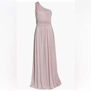 One Shoulder Glitter Gown